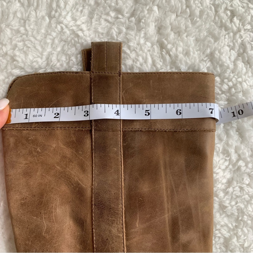 Gianni Bini Brown distressed leather boots - Picture 6 of 6